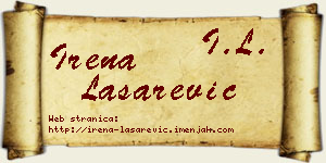 Irena Lašarević vizit kartica